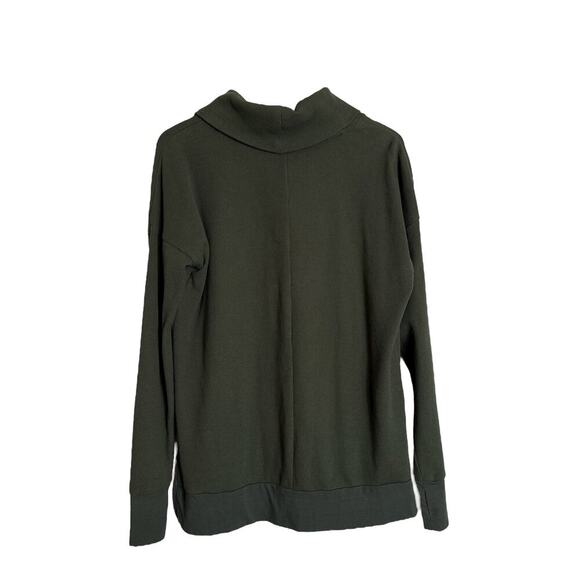 Mix by 41 Hawthorn Women's Waffle Weave Cowl Neck Cozy Knit Top Size L Green - Picture 6 of 8